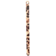 Pendente barra 40x2,5 mm - Marrone scuro screziato - Crema x1|raw }}
