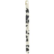 Pendente barra 40x2,5 mm - Nero screziato - Beige x1