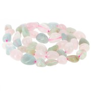 Perle di pietra semipreziosa irregolare da 8 - 11 mm - Morganite x40cm|raw }}
