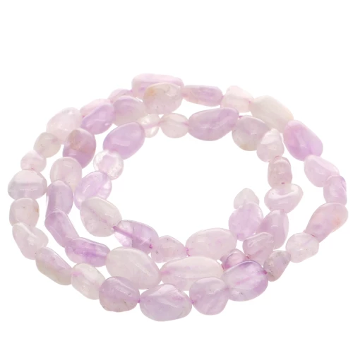 6 - 8 mm irregolare pietra semipreziosa Perla - Light Amethyst x40cm