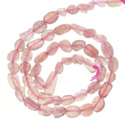 Perline irregolari 6 - 7 mm - Quarzo fragola x39cm