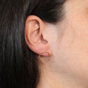 3 Paia Orecchini A Perno In Argento 925 Oro Rosa 2mm CERSLIMO, Ipoallergenici, Per Donna E Uomo