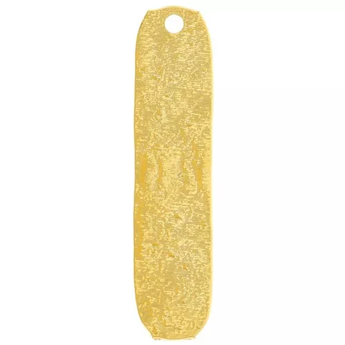 Pendente a rettangolo irregolare testurizzato 26,5x6 mm - Dorato in oro fino x1