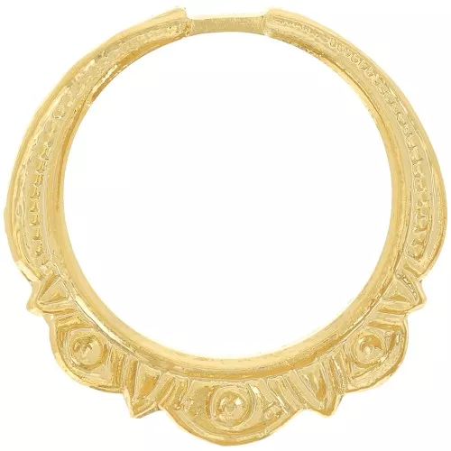 Pendente con motivo etnico a cerchio cavato da 22 mm - Dorato in oro fino x1