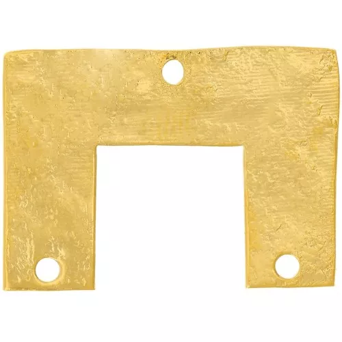 Pendente a ponte testurizzato 15x20,5 mm - Dorato in oro fino x1