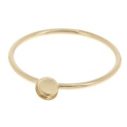 Anello con castone per cabochon da 3 mm - Misura 57 - Gold filled x1|raw }}