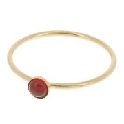 Anello con castone per cabochon da 3 mm - Misura 57 - Gold filled x1