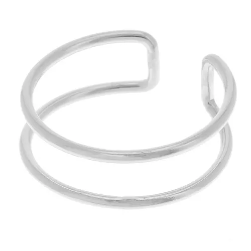 Anello a filo doppio regolabile - Misura 48-52 - Argento 925 x1