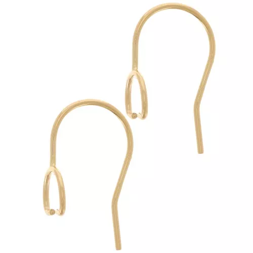 Ganci per ciondoli riempiti d'oro 14x8 mm x2