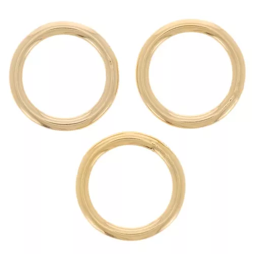 Anelli chiusi 8x1 mm - Riempiti d'oro (oro laminato) x5