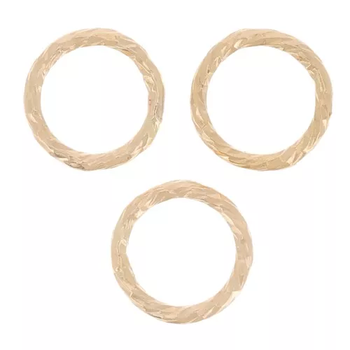 Anelli diamantati chiusi 5x0,65 mm - Riempiti d'oro (oro laminato) x10