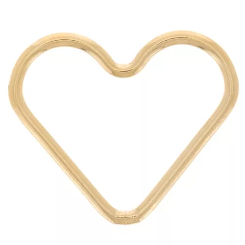 Anello a cuore chiuso da 16 mm - Oro (oro laminato) x1