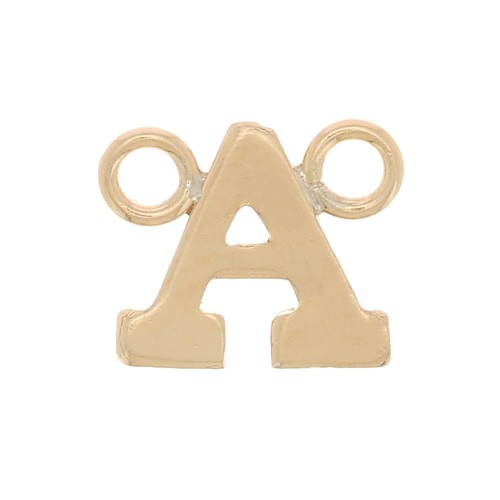 Distanziatore lettera dell'alfabeto 6x7 mm - A - Gold filled x1