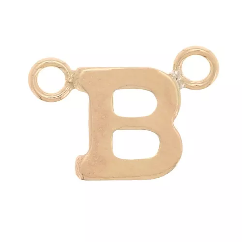 Distanziatore lettera dell'alfabeto 6x9 mm - B - Gold filled x1