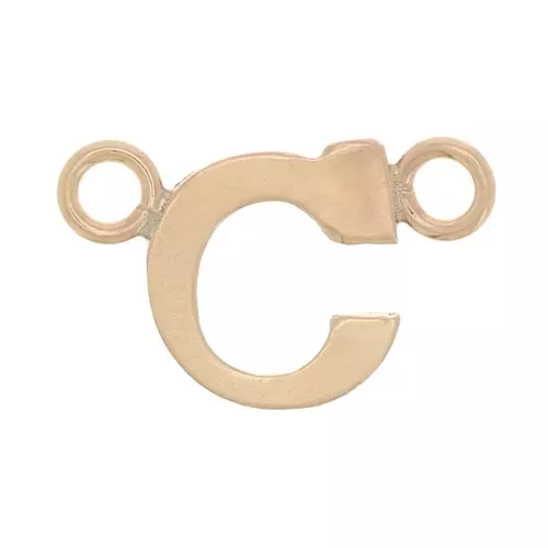Distanziatore lettera dell'alfabeto 6x10 mm - C - Gold filled x1