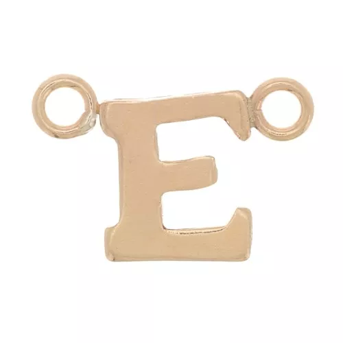 Distanziatore lettera dell'alfabeto 6x9,5 mm - E - Gold filled x1