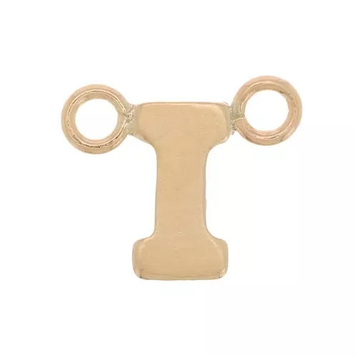 Distanziatore lettera dell'alfabeto 6x8 mm - I - Gold filled x1