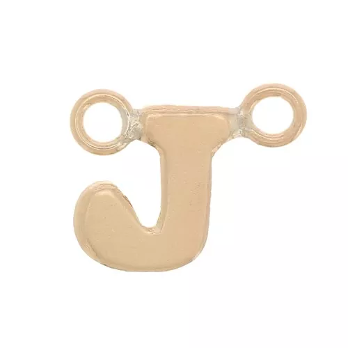 Distanziatore lettera dell'alfabeto 6x8 mm - J - Gold filled x1