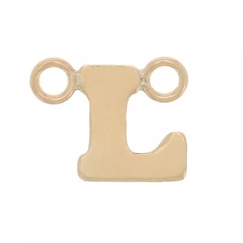 Distanziatore lettera dell'alfabeto 6x7,5 mm - L - Gold filled x1