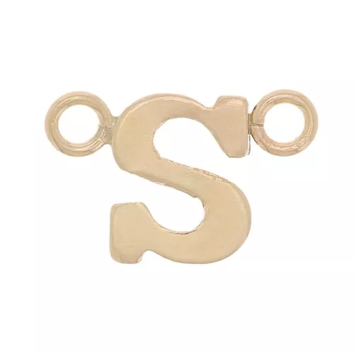 Distanziatore lettera dell'alfabeto 6x9 mm - S - Gold filled x1