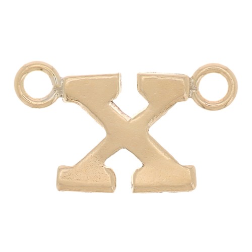 Distanziatore lettera dell'alfabeto 6x10 mm - X - Gold filled x1