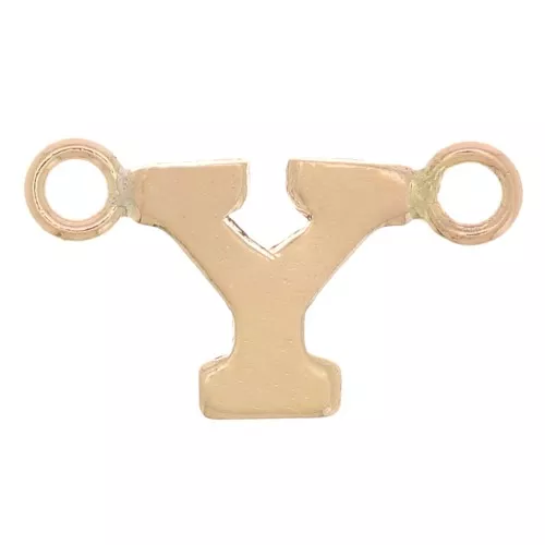 Distanziatore lettera dell'alfabeto 6x10,5 mm - Y - Gold filled x1
