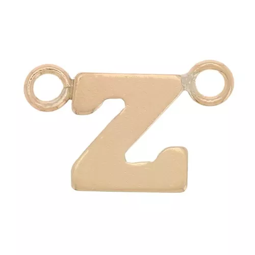 Distanziatore lettera dell'alfabeto 6x10 mm - Z - Gold filled x1