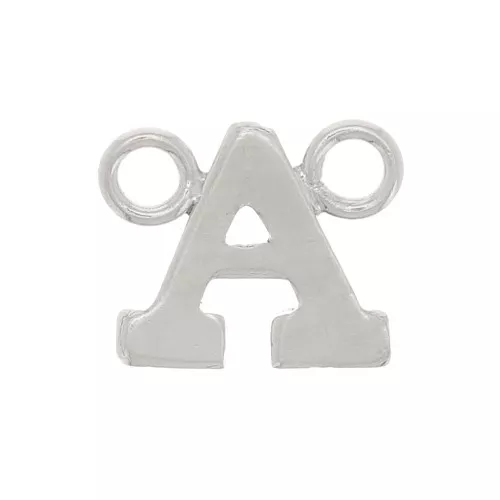 Distanziatore per lettere dell'alfabeto 6x7 mm - A - Argento 925 x1