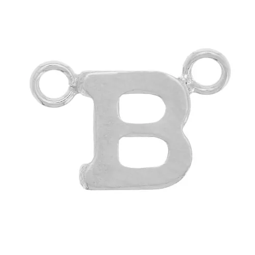 Distanziatore per lettere dell'alfabeto 6x9 mm - B - Argento 925 x1