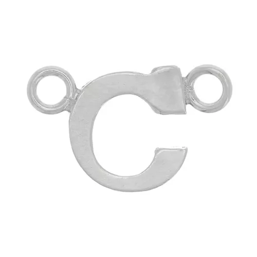 Distanziatore per lettere dell'alfabeto 6x10 mm - C - Argento 925 x1