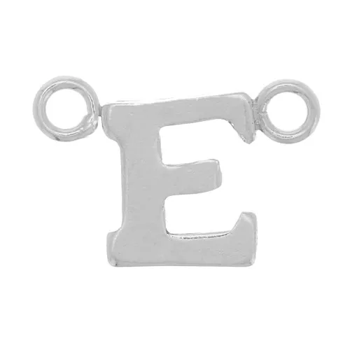Distanziatore per lettere dell'alfabeto 6x9,5 mm - E - Argento 925 x1
