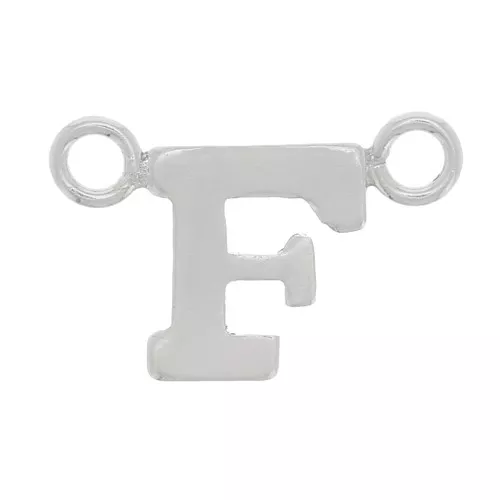 Distanziatore per lettere dell'alfabeto 6x10 mm - F - Argento 925 x1