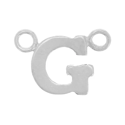 Distanziatore per lettere dell'alfabeto 6x9 mm - G - Argento 925 x1