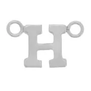 Distanziatore per lettere dell'alfabeto 6x10 mm - H - Argento 925 x1