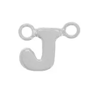 Distanziatore per lettere dell'alfabeto 6x8 mm - J - Argento 925 x1