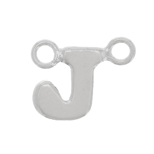 Distanziatore per lettere dell'alfabeto 6x8 mm - J - Argento 925 x1
