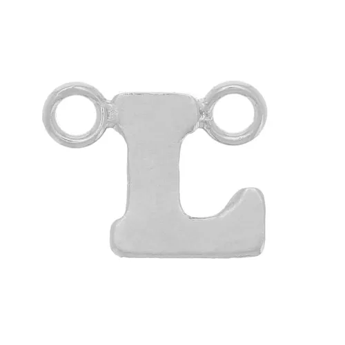 Distanziatore per lettere dell'alfabeto 6x7,5 mm - L - Argento 925 x1