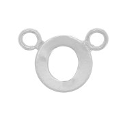 Distanziatore per lettere dell'alfabeto 6x9 mm - O - Argento 925 x1