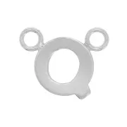 Distanziatore per lettere dell'alfabeto 6x8 mm - Q - Argento 925 x1