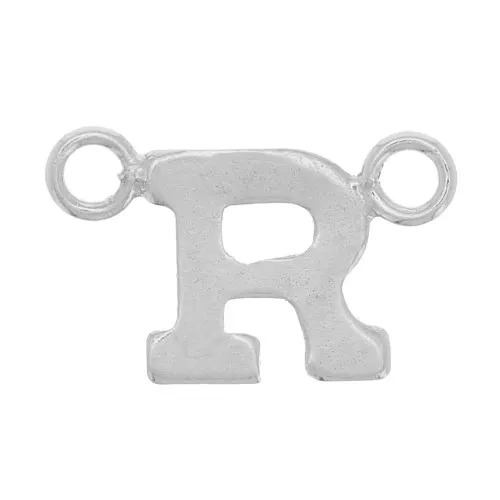 Distanziatore per lettere dell'alfabeto 6x10 mm - R - Argento 925 x1