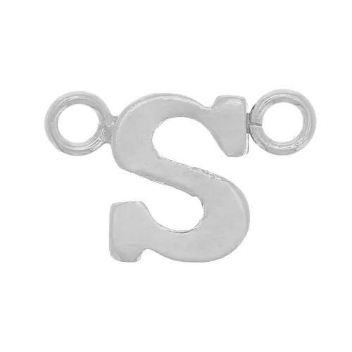 Distanziatore per lettere dell'alfabeto 6x9 mm - S - Argento 925 x1