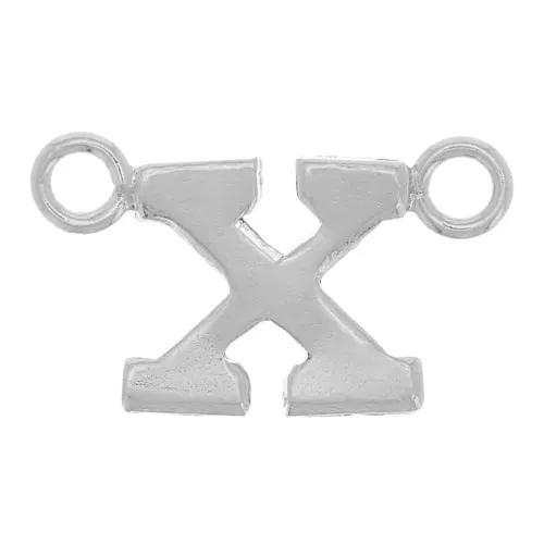 Distanziatore per lettere dell'alfabeto 6x10 mm - X - Argento 925 x1