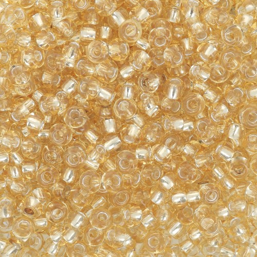Perle di seme Preciosa 9/0 2,5 mm - Oro Argento foderato x250g