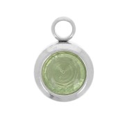 Ciondolo di nascita 6 mm in ossido di zirconio August in acciaio inossidabile 304L - Peridoto|raw }}