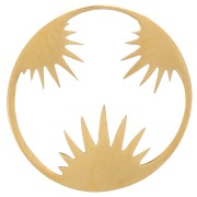 Distanziatore irregolare rotondo 12 mm - sole - Acciaio inox dorato 316L|raw }}