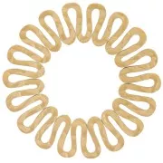 Pendente rotondo martellato - onda 35 mm - Acciaio inossidabile 304L dorato x1