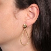 Orecchini a goccia 52x25 mm in acciaio inossidabile 316L x2