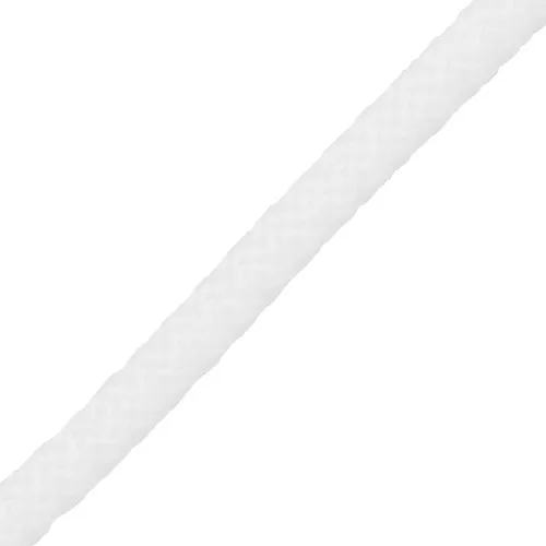 Cordoncino in poliestere intrecciato 5 mm - Bianco x1m