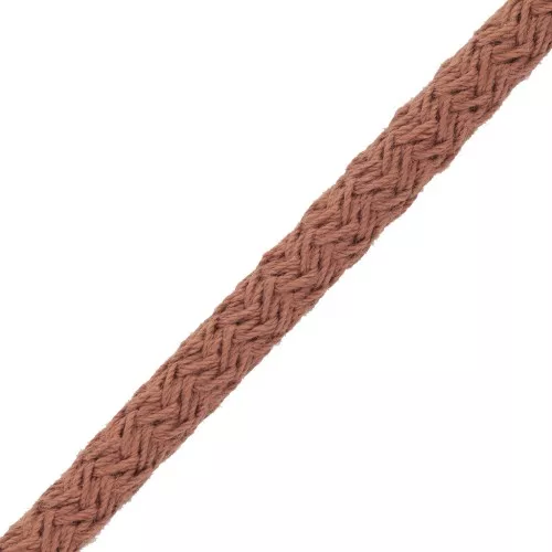 Cordoncino in poliestere intrecciato 5 mm - Marrone x1m