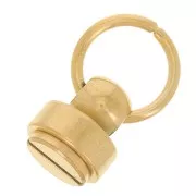 Rivetti con anello 9x8 mm per gusci di cellulari e borse Acciaio inox304 Dorato x2